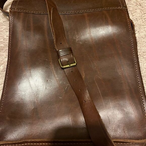 Original Ruitertassen brown leather crossbody briefcase satchel Bag - Picture 6 of 15